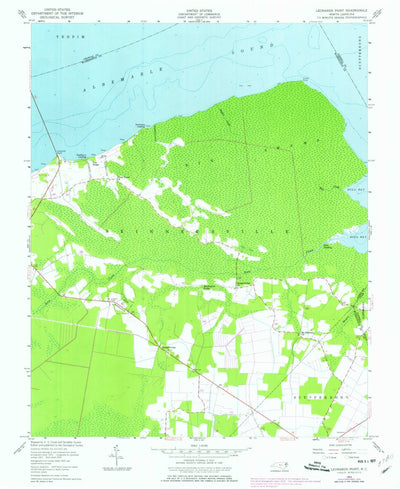 United States Geological Survey Leonards Point, NC (1954, 24000-Scale) digital map