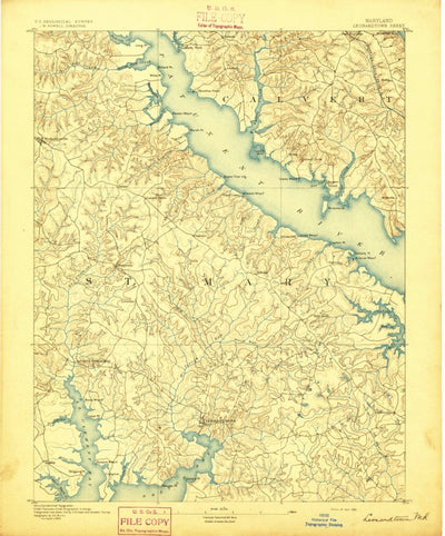 United States Geological Survey Leonardtown, MD (1892, 62500-Scale) digital map