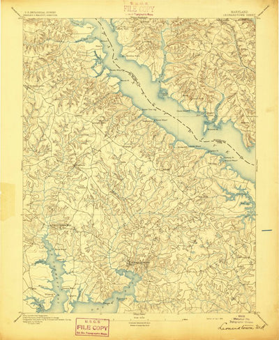 United States Geological Survey Leonardtown, MD (1895, 62500-Scale) digital map