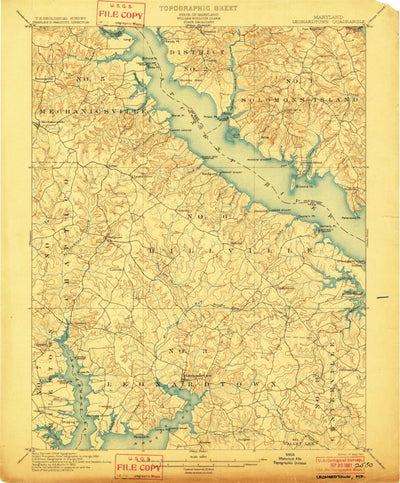 United States Geological Survey Leonardtown, MD (1901, 62500-Scale) digital map