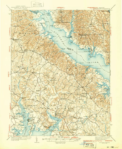 United States Geological Survey Leonardtown, MD (1939, 62500-Scale) digital map
