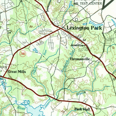 United States Geological Survey Leonardtown, MD-VA (1983, 100000-Scale) digital map