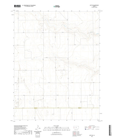 United States Geological Survey Leoti SW, KS (2022, 24000-Scale) digital map