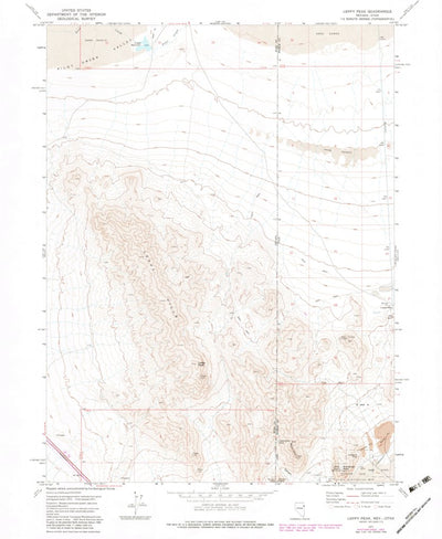 United States Geological Survey Leppy Peak, NV-UT (1971, 24000-Scale) digital map