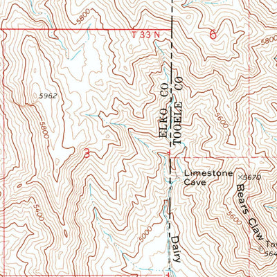 United States Geological Survey Leppy Peak, NV-UT (1971, 24000-Scale) digital map