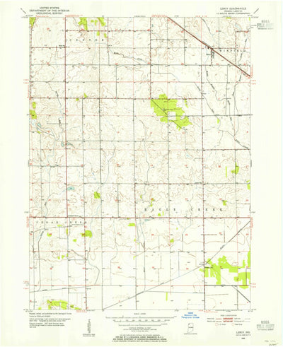 United States Geological Survey Leroy, IN (1953, 24000-Scale) digital map