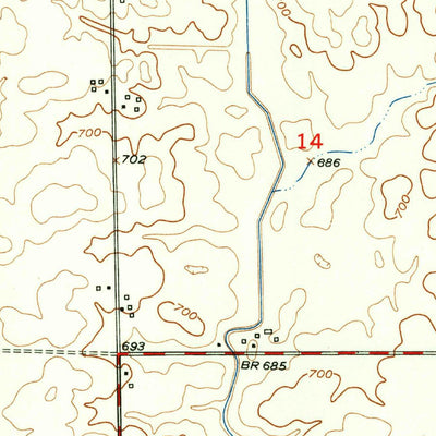 United States Geological Survey Leroy, IN (1953, 24000-Scale) digital map