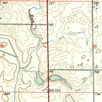 United States Geological Survey Leroy, IN (1953, 24000-Scale) digital map