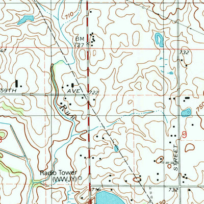 United States Geological Survey Leroy, IN (1992, 24000-Scale) digital map