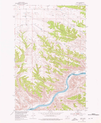 United States Geological Survey Leroy, MT (1954, 24000-Scale) digital map