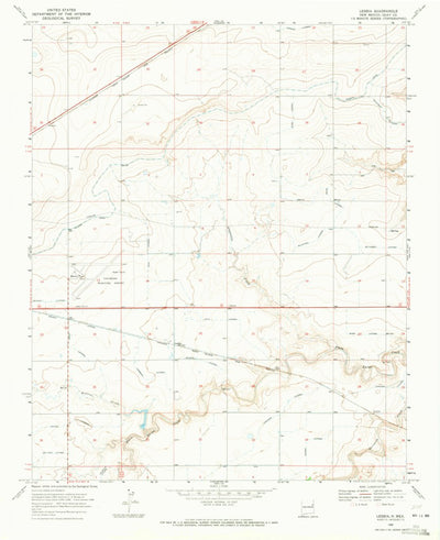 United States Geological Survey Lesbia, NM (1968, 24000-Scale) digital map