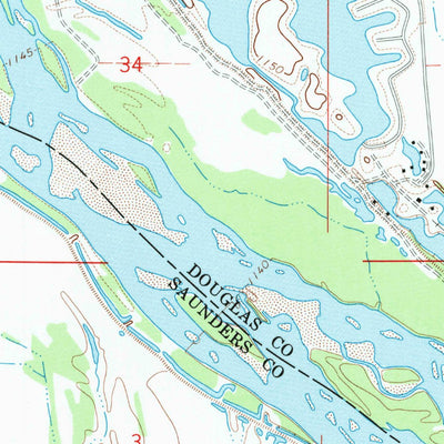 United States Geological Survey Leshara, NE (1968, 24000-Scale) digital map