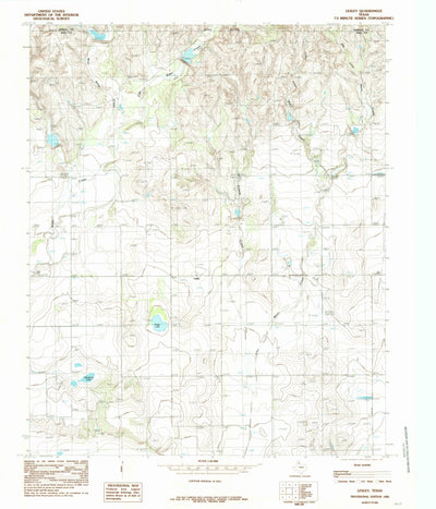 United States Geological Survey Lesley, TX (1985, 24000-Scale) digital map