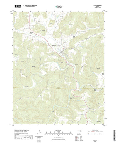 United States Geological Survey Leslie, AR (2020, 24000-Scale) digital map