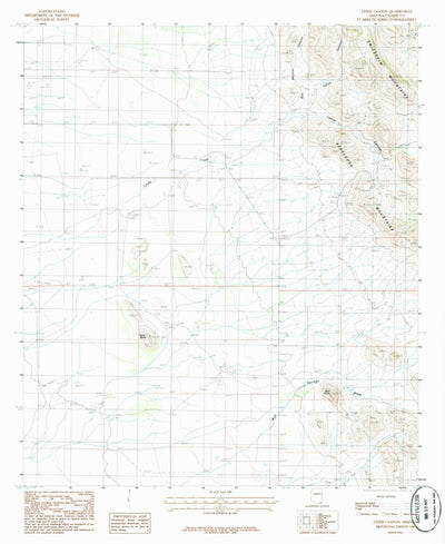 United States Geological Survey Leslie Canyon, AZ (1986, 24000-Scale) digital map