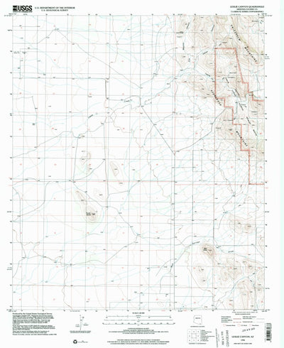 United States Geological Survey Leslie Canyon, AZ (1996, 24000-Scale) digital map