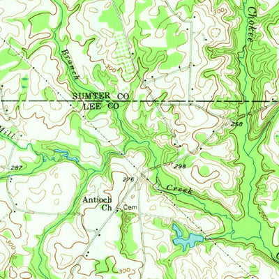 United States Geological Survey Leslie, GA (1956, 62500-Scale) digital map