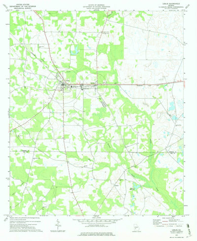 United States Geological Survey Leslie, GA (1973, 24000-Scale) digital map