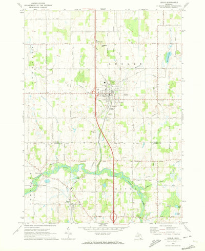 United States Geological Survey Leslie, MI (1970, 24000-Scale) digital map