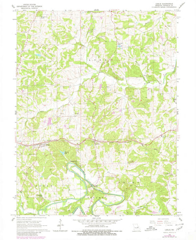 United States Geological Survey Leslie, MO (1966, 24000-Scale) digital map