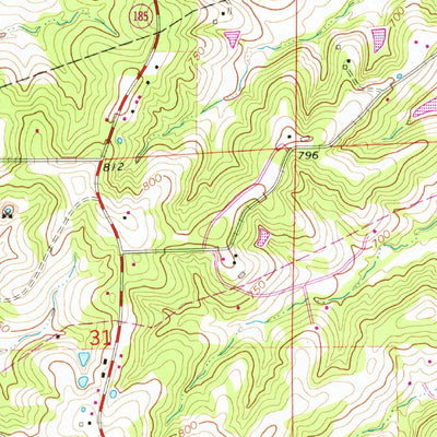 United States Geological Survey Leslie, MO (1966, 24000-Scale) digital map