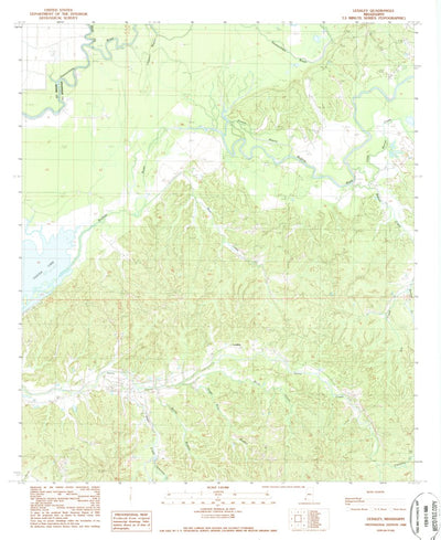 United States Geological Survey Lessley, MS (1988, 24000-Scale) digital map