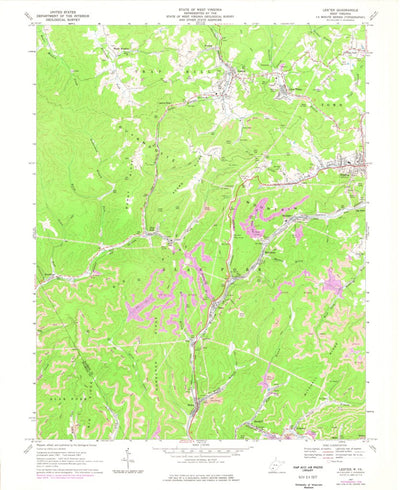 United States Geological Survey Lester, WV (1967, 24000-Scale) digital map