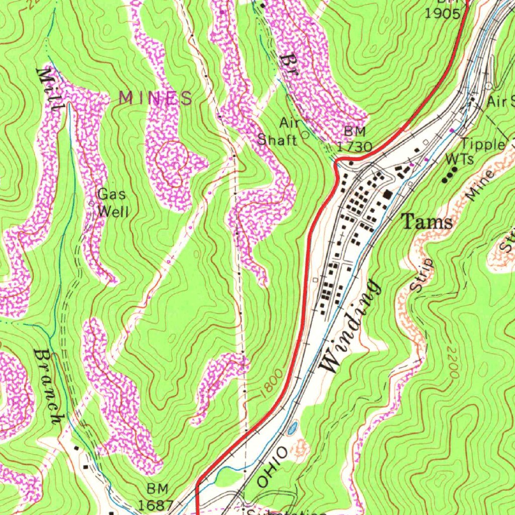 Lester Location Map Lester, WV (1967, 24000-Scale) Map by United States Geological Survey ...