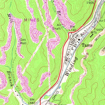 United States Geological Survey Lester, WV (1967, 24000-Scale) digital map