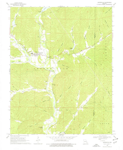 United States Geological Survey Lesterville, MO (1968, 24000-Scale) digital map