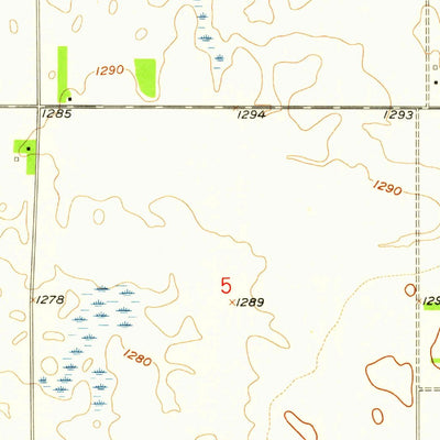 United States Geological Survey Letcher NE, SD (1957, 24000-Scale) digital map