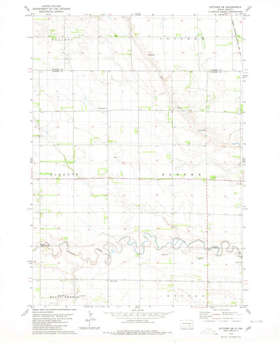 United States Geological Survey Letcher SW, SD (1979, 24000-Scale) digital map