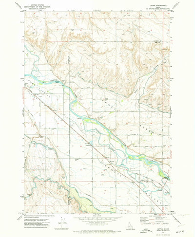 United States Geological Survey Letha, ID (1971, 24000-Scale) digital map