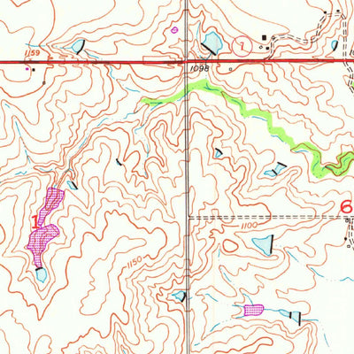 Letitia, Ok (1956, 24000-scale) Map By United States Geological Survey 