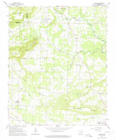 United States Geological Survey Letona, AR (1962, 24000-Scale) digital map