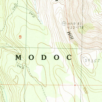 United States Geological Survey Letterbox Hill, CA (1990, 24000-Scale) digital map