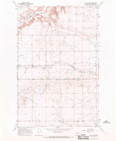 United States Geological Survey Letz Lake, MT (1967, 24000-Scale) digital map