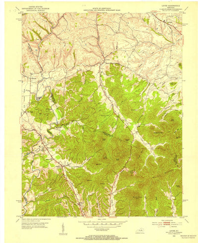 United States Geological Survey Levee, KY (1950, 24000-Scale) digital map