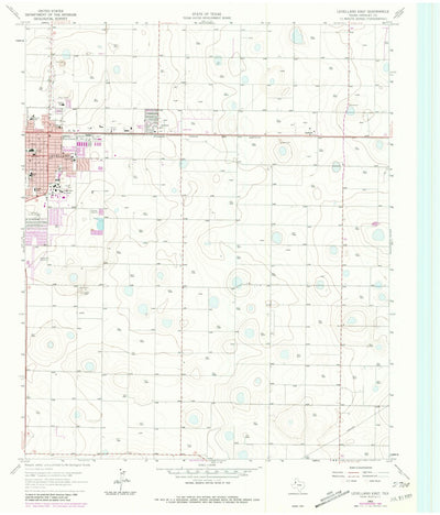 United States Geological Survey Levelland East, TX (1965, 24000-Scale) digital map