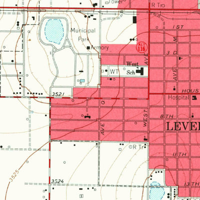 United States Geological Survey Levelland West, TX (1965, 24000-Scale) digital map