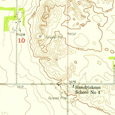United States Geological Survey Leverich, ND (1954, 24000-Scale) digital map