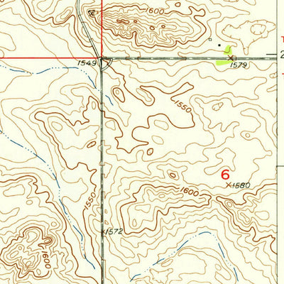 United States Geological Survey Leverich, ND (1954, 24000-Scale) digital map