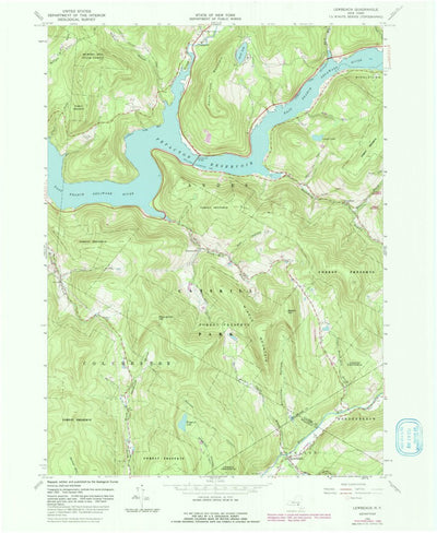 United States Geological Survey Lewbeach, NY (1965, 24000-Scale) digital map