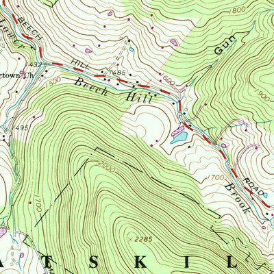 United States Geological Survey Lewbeach, NY (1965, 24000-Scale) digital map
