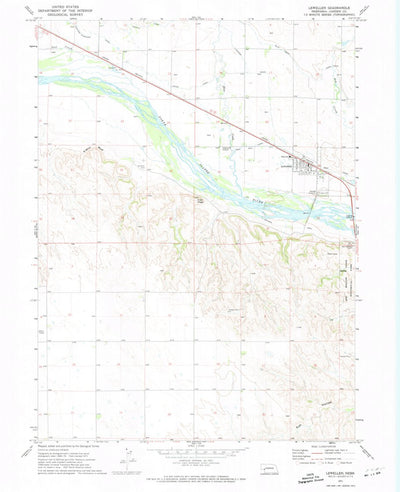 United States Geological Survey Lewellen, NE (1971, 24000-Scale) digital map
