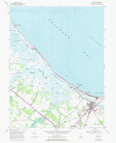 United States Geological Survey Lewes, DE (1954, 24000-Scale) digital map