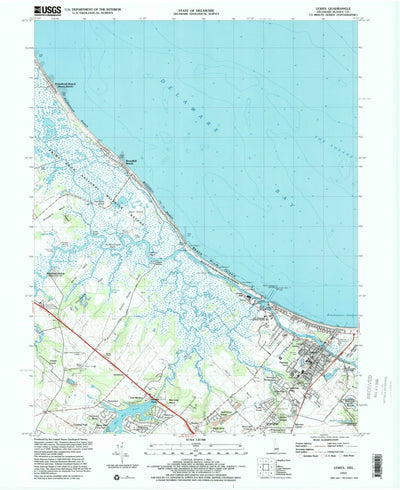 United States Geological Survey Lewes, DE (1997, 24000-Scale) digital map