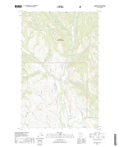United States Geological Survey Lewis Butte, WA (2020, 24000-Scale) digital map