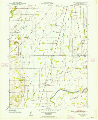 United States Geological Survey Lewis Creek, IN (1948, 24000-Scale) digital map
