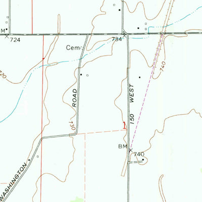 United States Geological Survey Lewis Creek, IN (1968, 24000-Scale) digital map